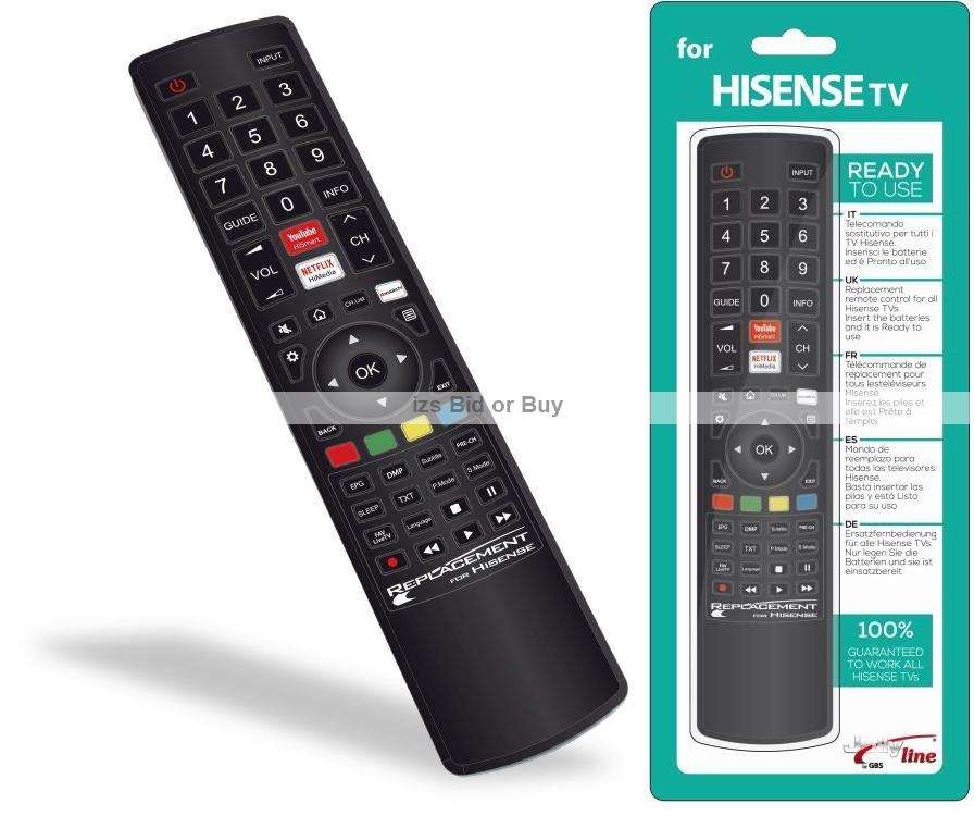 Replacement Remote Control For Hisense TV ***WOW***