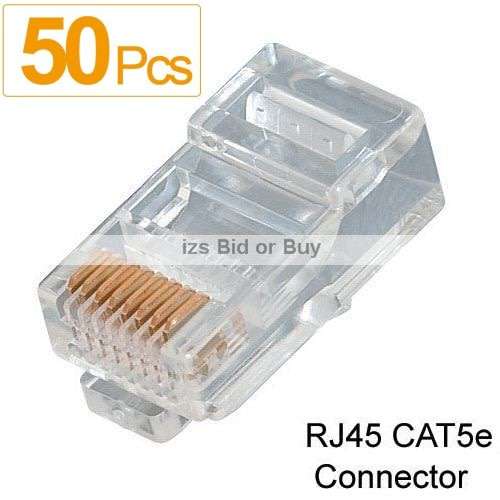 RJ45 Cat5e Crimp Connector - 50 Pack