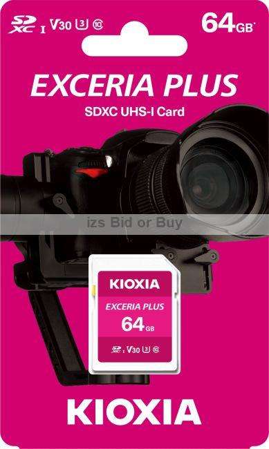 Kioxia Exceria Plus 64GB SDXC Memory Card UHS-I U3 Class 10 V30 4K