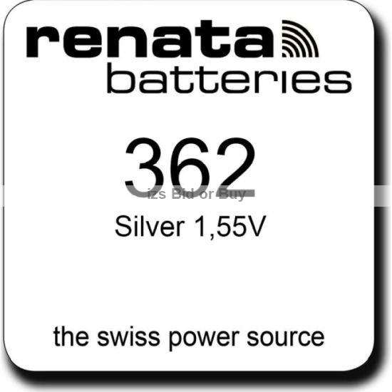 Renata 362 SR721SW Silver 1.55V *** Swiss Made Battery ***