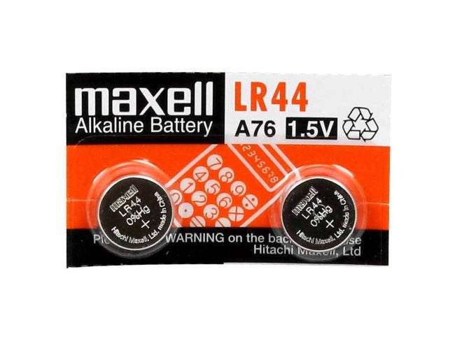 Maxell LR44 A76 1.5V Alkaline 2 Pack Battery