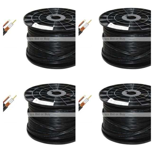 4 x 100M Roll RG59 Siamese CCTV Cable