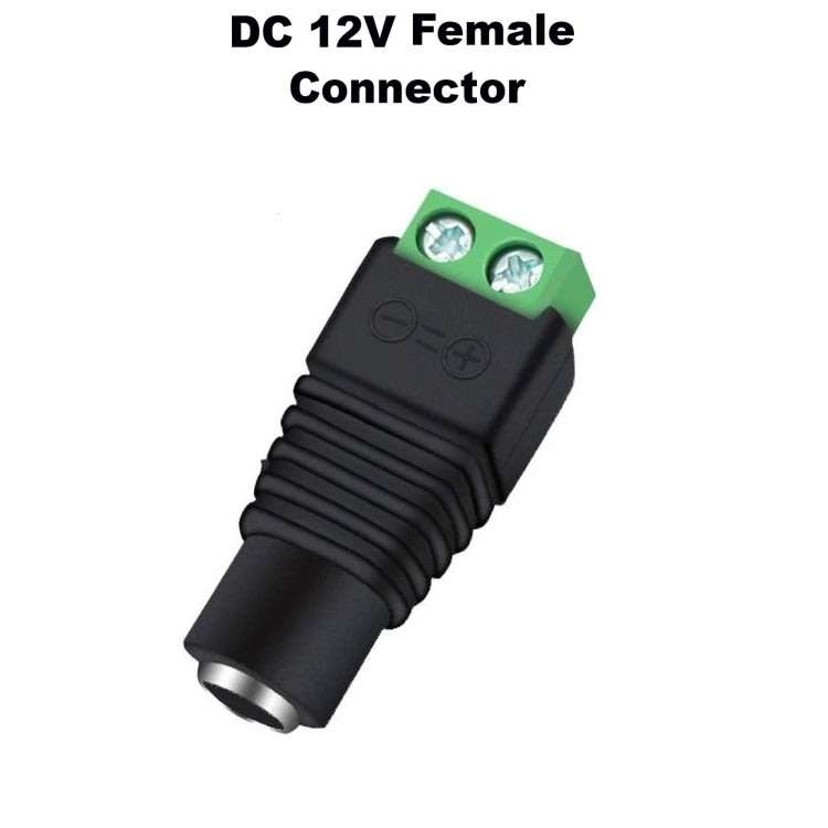 12V DC Female Power Connector For CCTV Camera