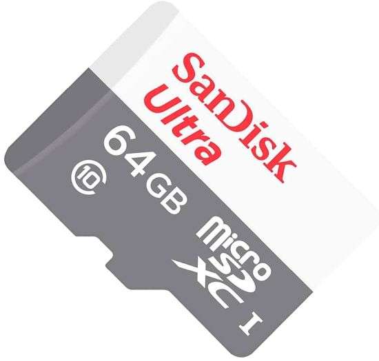 Sandisk Ultra 64GB microSDXC UHS-I Card Up To 100MB/s