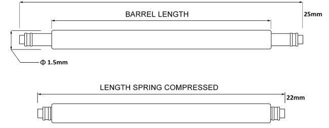 Spring Bar Stainless Steel 22mm For Watch Bands - 4 Pack