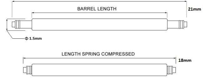 Spring Bar Stainless Steel 18mm For Watch Bands - 4 Pack