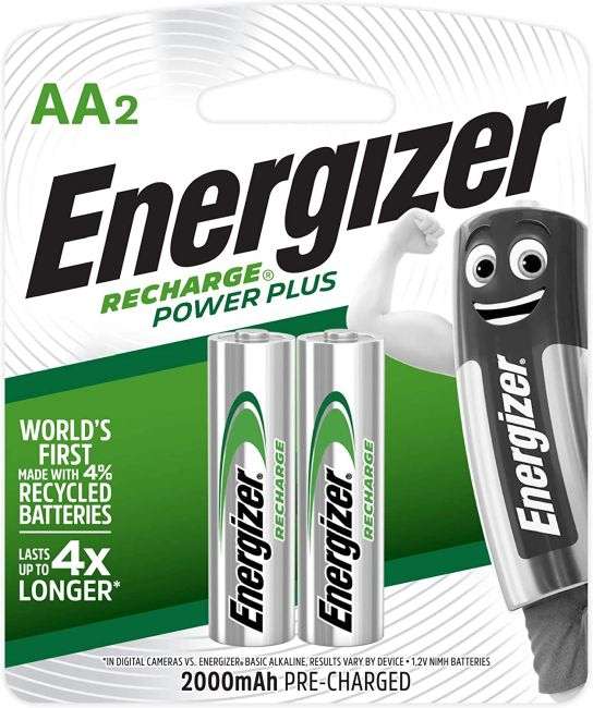 Energizer Rechargeable AA Batteries 2000mAh - Pack of 2