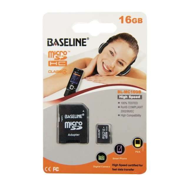 Baseline 16GB microSD Card With SD Adapter