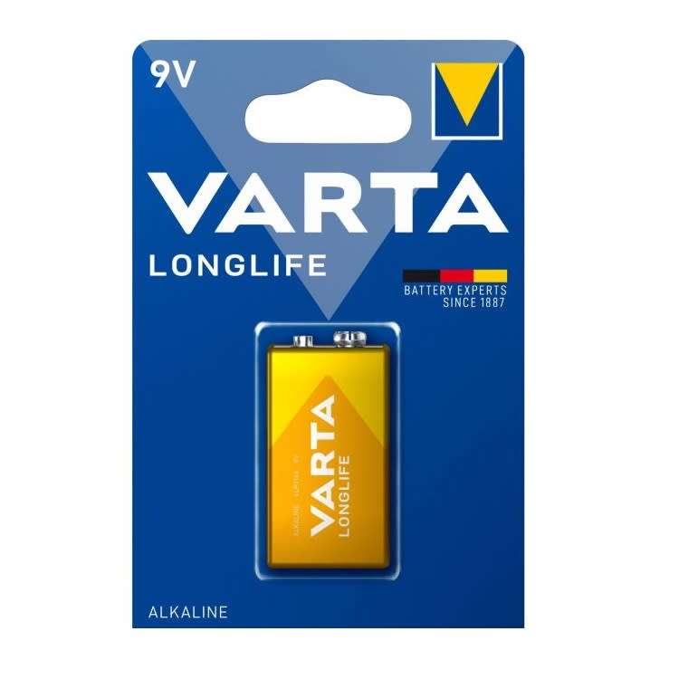10 x Varta LongLife 9 Volt Alkaline Battery