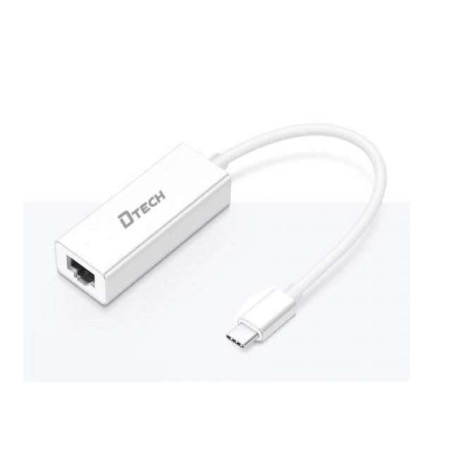 DTech USB C to RJ45 Ethernet Adapter 10/100Mbps