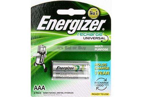 Energizer Rechargeable AAA Batteries 2Pack ***WOW*** NO RESERVE