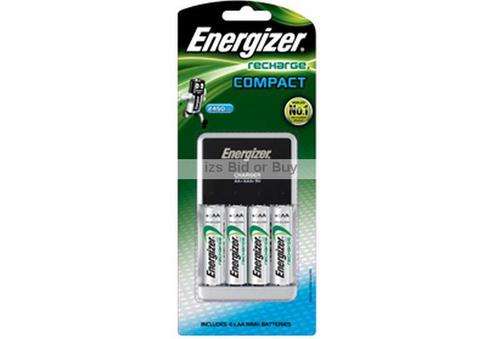 Energizer Compact Charger + 4xAA 2450mAh Batteries ***WOW***