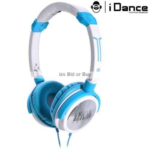 iDance Crazy DJ Headphones With in Line Microphone - Blue ***NO RESERVE*** WOW