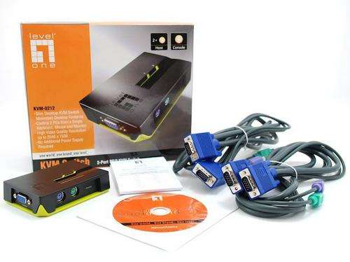 2 Port KVM Switch - Manage 2 Pc's (1 k.board & mouse) ***NO RESERVE***