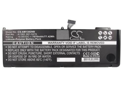CS-AM1382NB    APPLE Macbook Pro 15` inch i7     Notebook, Laptop Battery