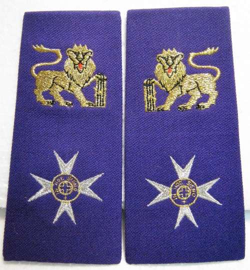 OLD S.A. NAVY PAIR OF CHAPLAIN  SLIP ON RANK EPAULETTE'S  IN AN UNUSED CONDITION