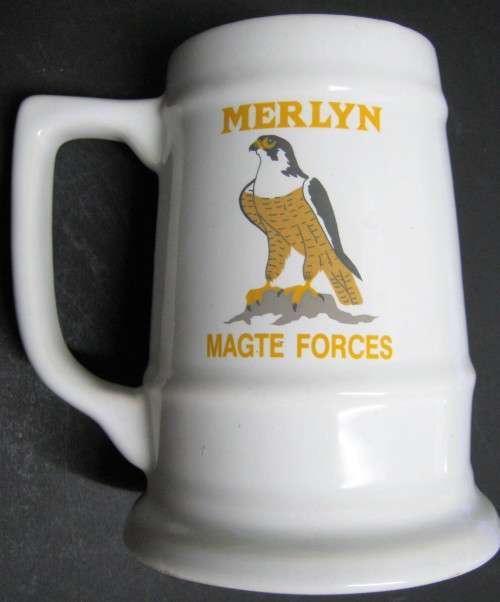 OLD SADF - SOUTH WEST AFRICA " MERLYN MAGTE, FORCES" BEER MUG WITH SOLDIERS NAME ON BOTTOM