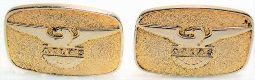 PAIR OF OLD ATLAS AIRCRAFT CORPORATION CUFFLINKS IN A GOOD USED CONDITION
