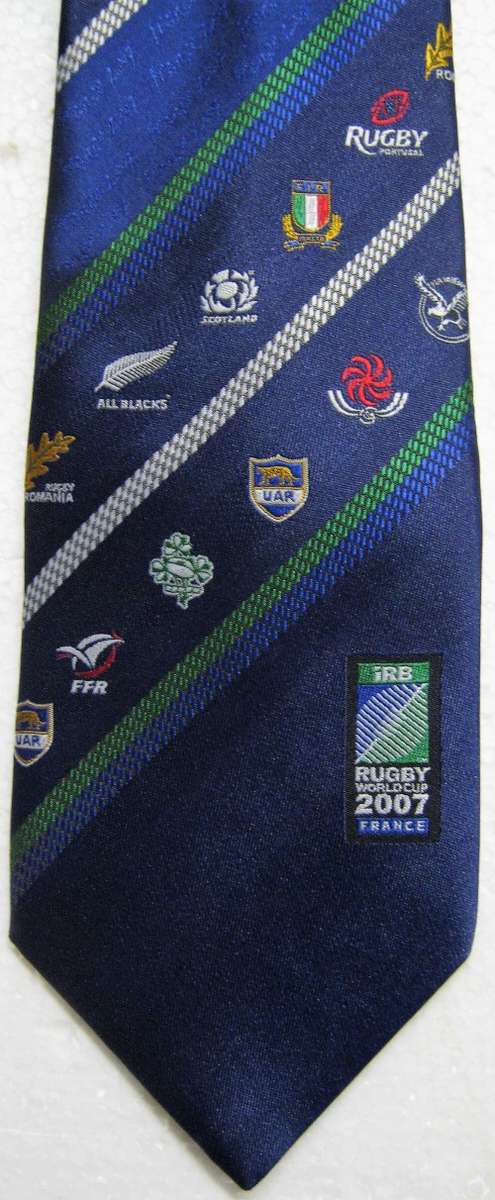 2007 RUGBY WORLD CUP TIE STILL IN IT'S WRAPPER