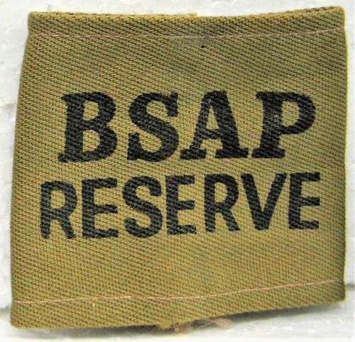 RHODESIAN BUSH WAR BSAP RESERVE PRINTED SLIP-ON RANK  - GOOD UNUSED CONDITION