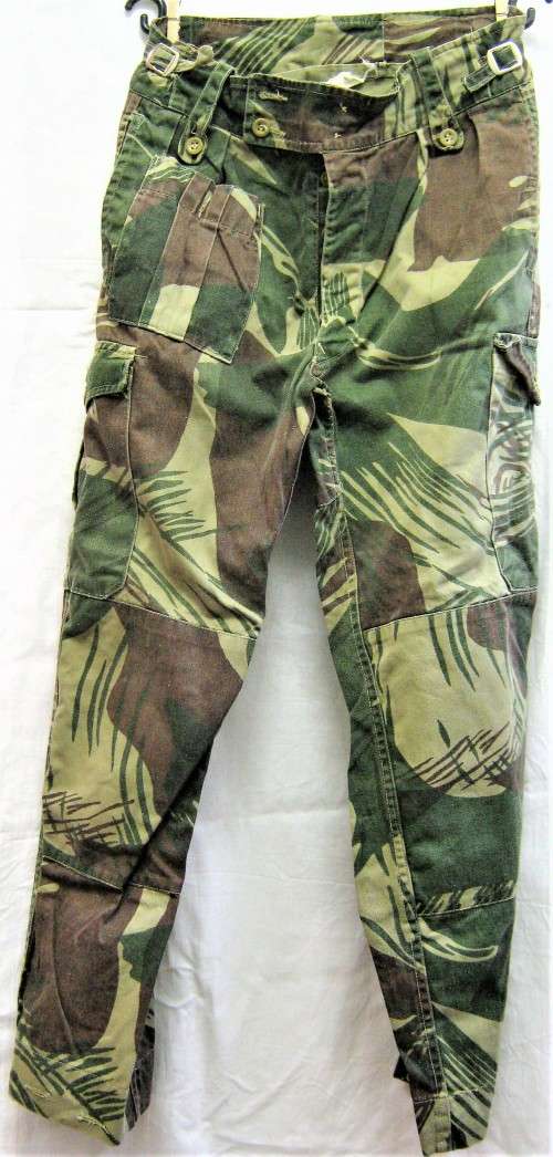 RHODESIAN BUSH WAR CAMO PANTS SIZE 34 WAIST - EXCELLENT USED CONDITION, ALL BUTTONS & BUCKLES INTACT