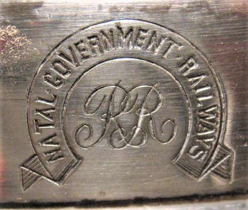 VICTORIAN ERA "NATAL GOVERNMENT RAILWAYS" SALAD/FRUIT BOWL - HEAVY GLASS WITH EPNS LIP WITH BADGE