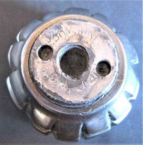 WW2 MK1 HAND GRENADE DATED 1941 - HAS BEEN CHROMED AND SPLIT TO MAKE AN ASHTRAY ? VERY GOOD COND