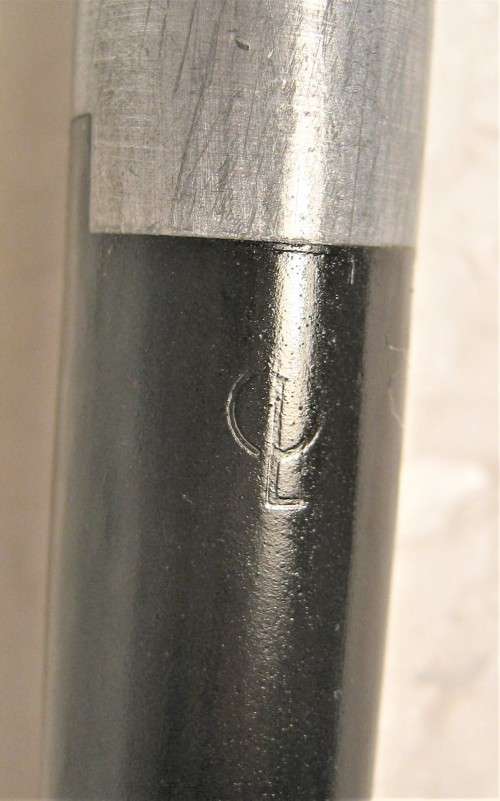 RARE C.1950`s ORNSBY SMOOTH BENT ESTATE PIPE 14 CM LONG - PLIER MARKS ON BOTTOM OF METAL STEM