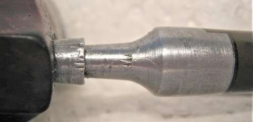 RARE C.1950`s ORNSBY SMOOTH BENT ESTATE PIPE 14 CM LONG - PLIER MARKS ON BOTTOM OF METAL STEM