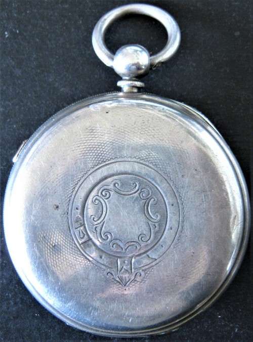 VINTAGE SILVER, CENTRE SECONDS CHRONOGRAPH WITH KEY, CIRCA 1889 - 59 MM WIDE SEE DESCIPTION BELOW