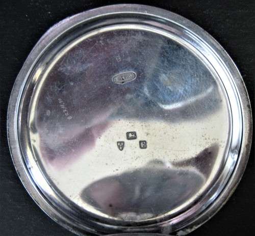 VINTAGE SILVER, CENTRE SECONDS CHRONOGRAPH WITH KEY, CIRCA 1889 - 59 MM WIDE SEE DESCIPTION BELOW