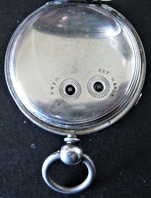 VINTAGE SILVER, CENTRE SECONDS CHRONOGRAPH WITH KEY, CIRCA 1889 - 59 MM WIDE SEE DESCIPTION BELOW