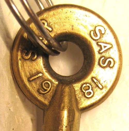 OLD SOUTH AFRICAN RAILWAYS SWITCH KEY DATED 1981 IN VERY GOOD CONDITION