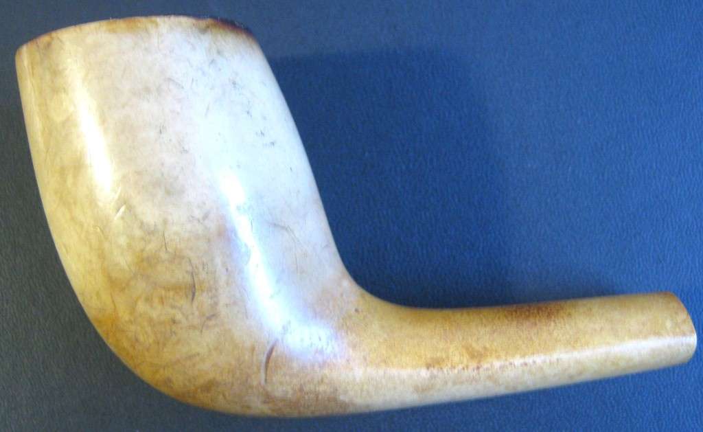 OLD MEERSCHAUM PIPE WITHOUT STEM IN IT`S CASE IN VERY GOOD CONDITION