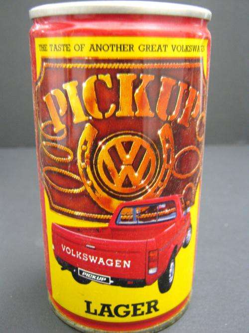 VW PICK UP LAGER BEER CAN WITH PULL RING INTACT