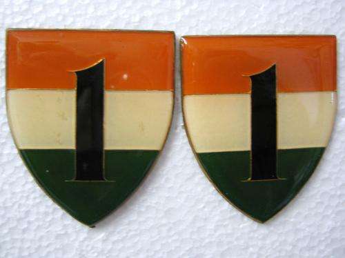 PAIR OF TRANSKEI DEFENCE FORCE FLASHES WITH PINS AND CAPS