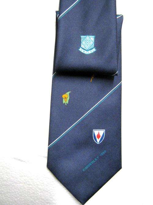 1989 GRIQUALAND WEST RUGBY UNION TIE "KIMBERLY 1989" IN GOOD CONDITION