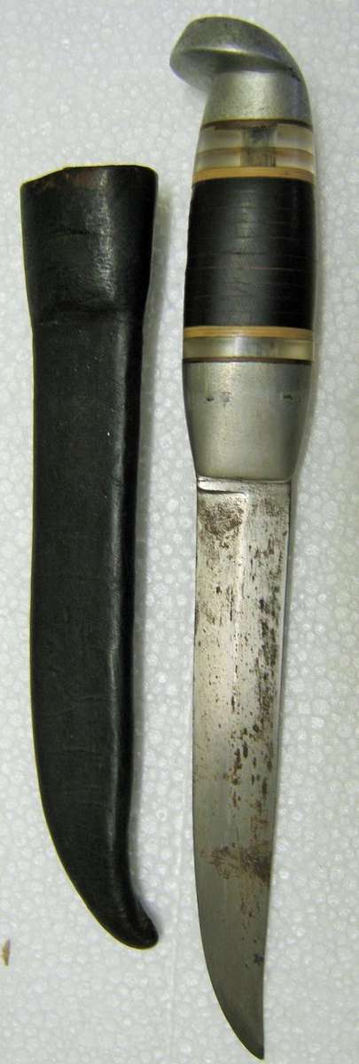 VINTAGE LAPLAND PUUKKO HAND MADE KNIFE WITH ITS SHEATH IN VERY GOOD CONDITION