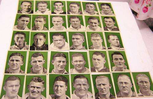 RARE FULL SET OF 62 CARDS (BOTH TEAMS) OF 1938 BRITISH LIONS TOUR OF SOUTH AFRICA IN GOOD CONDITION