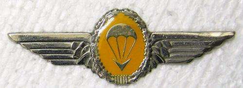 BOPHUTATSWANA DEFENCE FORCE TASK FORCE FREE FALL WING BREAST BADGE IN GOOD CONDITION NO PINS