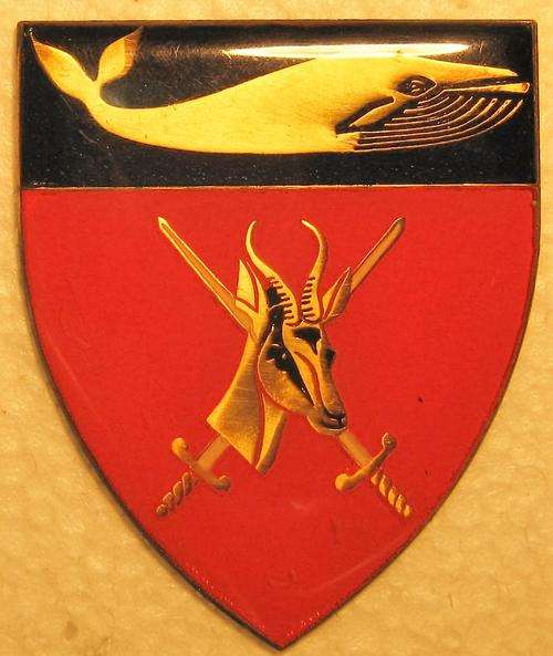 WALVIS BAY COMMAND HQ RIGHT SIDE FLASH IN GOOD CONDITION BUT 2 PINS ONLY