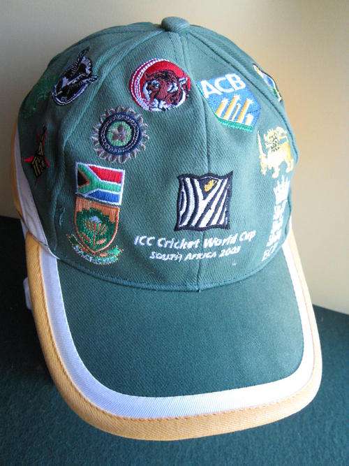2003 ICC CRICKET WORLD CUP CAP - South Africa - slightly faded in places