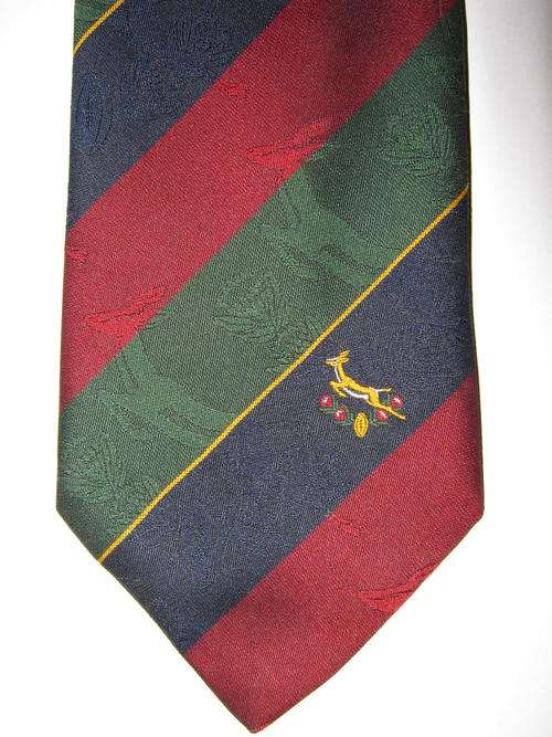 SPRINGBOK RUGBY TIE WITH EMBLEM USED FROM 1992 - 1995 - Very good condition