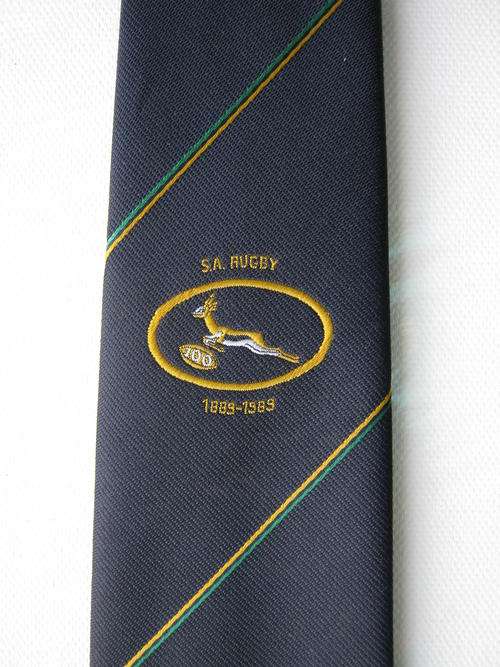 SA RUGBY CENTENARY TIE 1889 - 1989 - Good condition