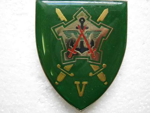 CHIEF OF STAFF FINANCE SILVER CENTRE TYPE FLASH - (THICK V TYPE) - WITH PINS AND CAPS