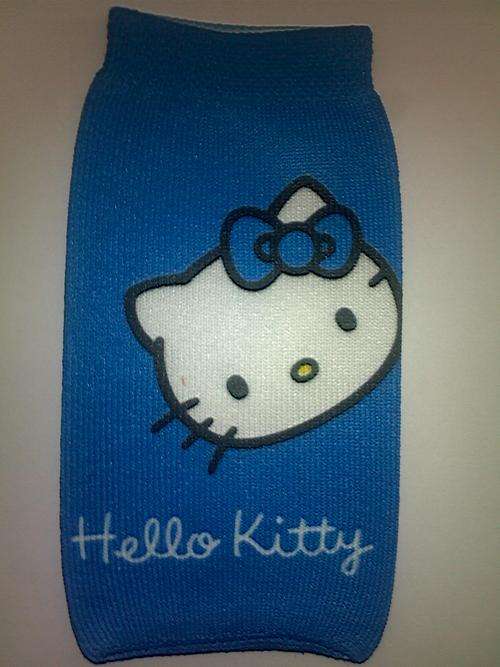 Hello Kitty Cell Phone Cover Pouch Sock - Blue