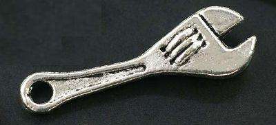 Shifting Spanner Charm - 24x8mm - Scrapbooking Embellishment, Crafts or Jewelry