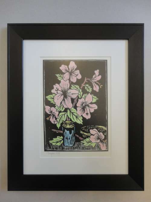 Gregoire Boonzaier Hand Coloured Linocut Signed/Dated.