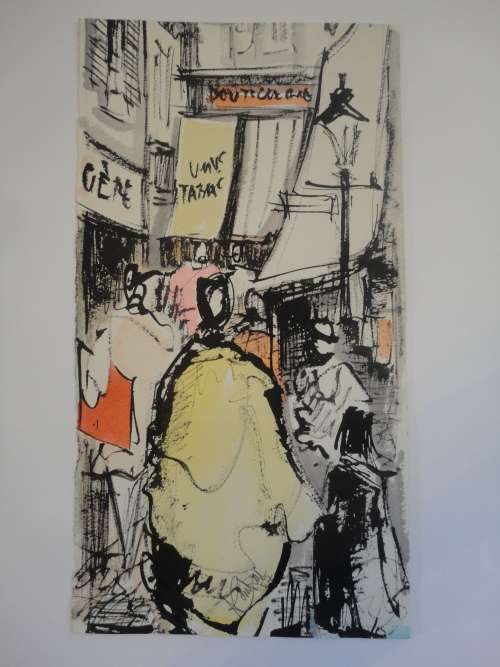 Arthur Edward Cantrell Watercolour   - Paris Street Scene