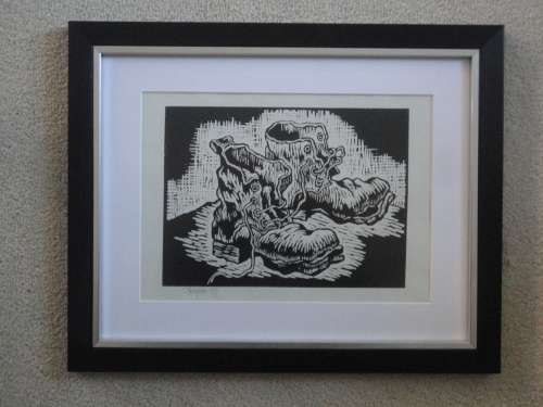 Gregoire Boonzaier Linocut  Signed and Dated  R13 500